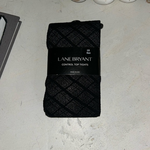 NWT Lane Bryant Black Control Top Tights Size C/D - Picture 1 of 6